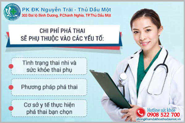 Bảng giá phá thai thường phụ thuộc vào nhiều yếu tố